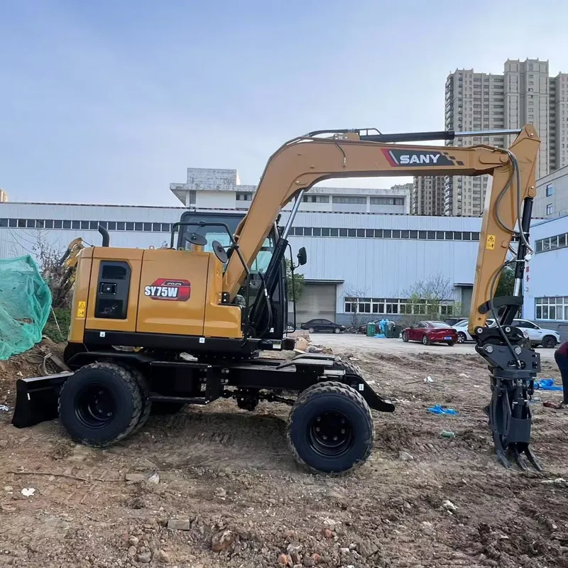 Used sany 75 wheel excavator